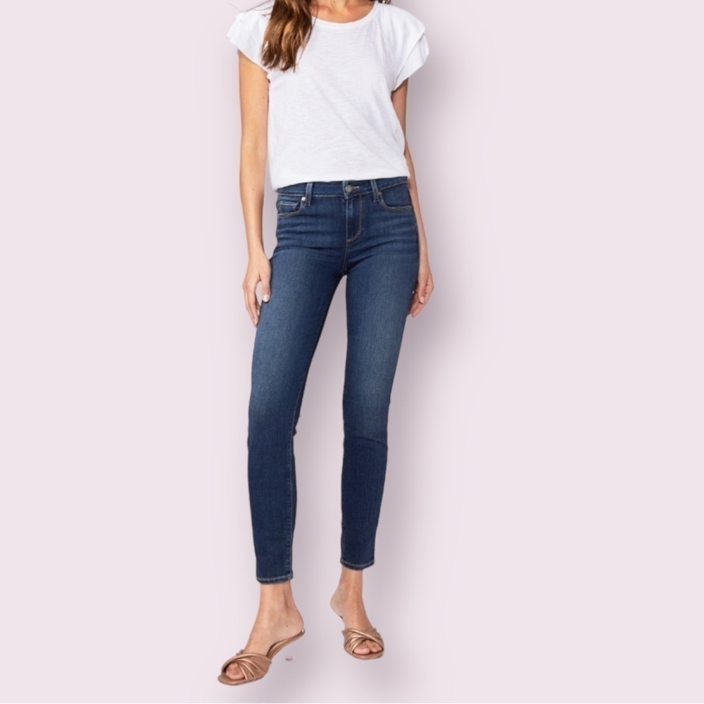 PAIGE Verdugo Ankle Nottingham Womens Mid Rise Ultra Skinny Jeans Size 29